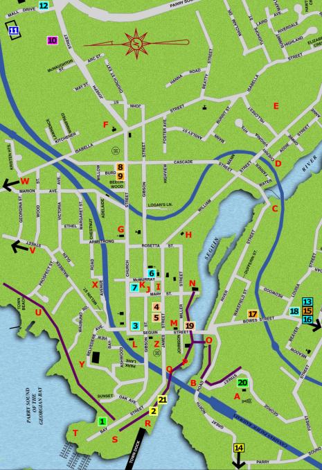 Walking Map of Parry Sound